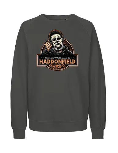Halloween in Haddonfield - Horror, Halloween, movie, horror movie, villain, classic movie - Fairtrade Sweatshirt