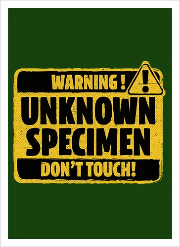 Element of Unknown Science - Chemistry Joke, Chemistry Humor, Biology, Mistakes, Accidents, Oopsie, Discover, Discovery, Warning, Caution, Sign, Safety, Unsafe, Safely, Lab, Laboratory, Science, Scientist, Scientific Science Art, Scientists, Science Humor, Science Joke, Funny Science, Retro Science, Sarcastic Science, Vintage Science, Funny Science Quote, Periodic Table, Stem, Humor, Joke, Fun, Funny, Sarcasm, Sarcastic, Irony, Ironic, Research, Physics, Chemistry - Kunstdruck