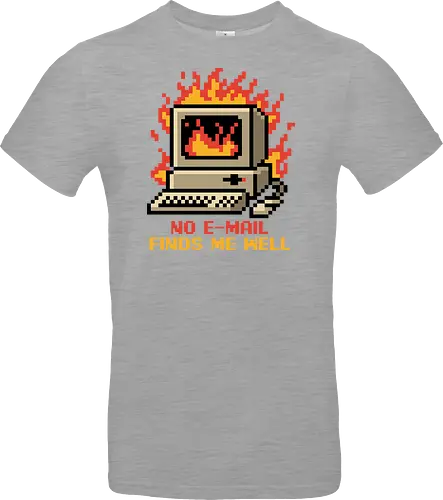 Pixel Email Fire Computer - Pixel Art, Pixel, Pixels, Email, Work, Workplace, Working, No Work, Hard Work, Not To Work, Work Life, Workspace, Fire, Flames, Flame, Retro Computer Design, Retro Computer Art, Computer, Fine, I'm Fine, Everything Is Fine, This Is Fine, Vintage, Retro, Retro Vintage, Old, Old School, Oldschool, Sarcasm, Sarcastic Art, Sarcastic, Sarcastic Humor, Sarcastic Quote, Irony, Ironic Humor, Ironic, Quote, Ironic, Jokes, Joke, Fun, Funny, Memes, Meme, Internet, Wellness, Well - Standard T-Shirt