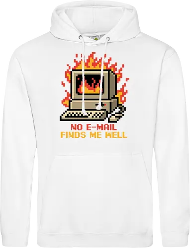 Pixel Email Fire Computer - Pixel Art, Pixel, Pixels, Email, Work, Workplace, Working, No Work, Hard Work, Not To Work, Work Life, Workspace, Fire, Flames, Flame, Retro Computer Design, Retro Computer Art, Computer, Fine, I'm Fine, Everything Is Fine, This Is Fine, Vintage, Retro, Retro Vintage, Old, Old School, Oldschool, Sarcasm, Sarcastic Art, Sarcastic, Sarcastic Humor, Sarcastic Quote, Irony, Ironic Humor, Ironic, Quote, Ironic, Jokes, Joke, Fun, Funny, Memes, Meme, Internet, Wellness, Well - Standard Hoodie