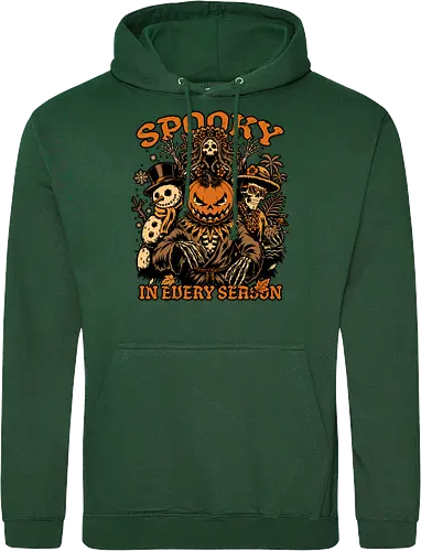 Halloween Spooky Every Season - Halloween, Halloween Design, Fall, Fall Leaves, Fall Vibes, Leaves, Leaf, Tropical Leaves, Winter, Winter Magic, Snowman, Summer, Summertime, Summerween, Summer Humor, Cocktail, Beach, Spring, Spring Season, Spring Vibes, Season, Seasons, Halloween Art, Halloween Aesthetic, Halloween Pumpkin, Halloween Vibes, Spooky, Spooky Season, Creepy, Scary, Scary Art, Pumpkins, Pumpkin, Jack-o-lantern, Jack O Lantern Design, Jack O Lantern, Skeleton, Skull, Dark, Spirit, Horror, Horror Stories, Fright, Magical Creatures, Creature, Scarecrow, Autumn, Autumn Leaves, Autumn Vibes, Autumn Season, Fall Season, Pumpkin Season - Standard Hoodie