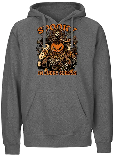 Halloween Spooky Every Season - Halloween, Halloween Design, Fall, Fall Leaves, Fall Vibes, Leaves, Leaf, Tropical Leaves, Winter, Winter Magic, Snowman, Summer, Summertime, Summerween, Summer Humor, Cocktail, Beach, Spring, Spring Season, Spring Vibes, Season, Seasons, Halloween Art, Halloween Aesthetic, Halloween Pumpkin, Halloween Vibes, Spooky, Spooky Season, Creepy, Scary, Scary Art, Pumpkins, Pumpkin, Jack-o-lantern, Jack O Lantern Design, Jack O Lantern, Skeleton, Skull, Dark, Spirit, Horror, Horror Stories, Fright, Magical Creatures, Creature, Scarecrow, Autumn, Autumn Leaves, Autumn Vibes, Autumn Season, Fall Season, Pumpkin Season - Fairtrade Hoodie