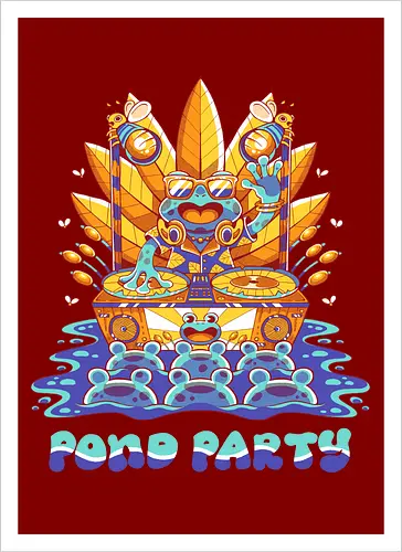 POND PARTY (variant 2) - Kunstdruck