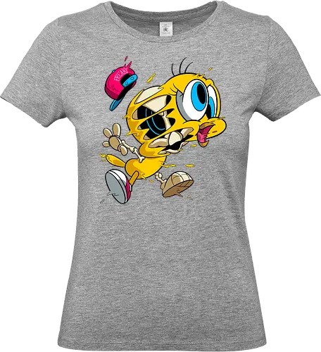 Freaky Streetwear Gelber Kanarienvogel - Underground Horror Cartoon - freaky Vogel Kunst, Gangster Cartoon Horror, urbane Neon Pop Art, Skelett Kanarienvogel Streetwear, gelber Kanarienvogel Horror, Cartoon Streetwear Freaky, freaky Mütze Cartoon, gelbes Kanarienvogel Skelett, Tweety Bird freaky, Looney Tunes streetwear, cartoon underground, Warner Bros horror, Tweety Bird gangster, hip hop cartoon, Looney Tunes horror, Tweety Bird skeleton, cartoon horror art, Tweety Bird streetwear, Looney Tunes fan art, Underground Cartoon Kunst, Hip Hop Cartoon Horror, Geek Streetwear Druck, Zombie Kanarienvogel Mütze, alternative urbane Kunst, Neon Cartoon Horror, lebhafter Horror Druck - Standard T-Shirt (Frauen)