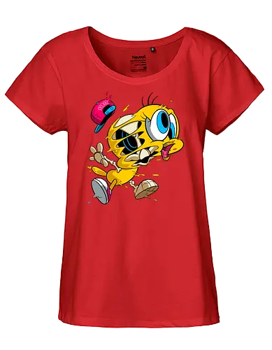 Freaky Streetwear Gelber Kanarienvogel - Underground Horror Cartoon - freaky Vogel Kunst, Gangster Cartoon Horror, urbane Neon Pop Art, Skelett Kanarienvogel Streetwear, gelber Kanarienvogel Horror, Cartoon Streetwear Freaky, freaky Mütze Cartoon, gelbes Kanarienvogel Skelett, Tweety Bird freaky, Looney Tunes streetwear, cartoon underground, Warner Bros horror, Tweety Bird gangster, hip hop cartoon, Looney Tunes horror, Tweety Bird skeleton, cartoon horror art, Tweety Bird streetwear, Looney Tunes fan art, Underground Cartoon Kunst, Hip Hop Cartoon Horror, Geek Streetwear Druck, Zombie Kanarienvogel Mütze, alternative urbane Kunst, Neon Cartoon Horror, lebhafter Horror Druck - Fairtrade Girl Shirt