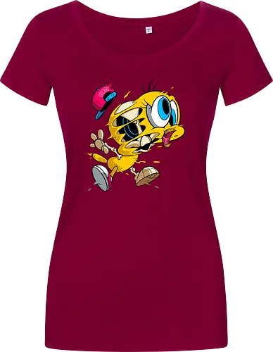 Freaky Streetwear Gelber Kanarienvogel - Underground Horror Cartoon - freaky Vogel Kunst, Gangster Cartoon Horror, urbane Neon Pop Art, Skelett Kanarienvogel Streetwear, gelber Kanarienvogel Horror, Cartoon Streetwear Freaky, freaky Mütze Cartoon, gelbes Kanarienvogel Skelett, Tweety Bird freaky, Looney Tunes streetwear, cartoon underground, Warner Bros horror, Tweety Bird gangster, hip hop cartoon, Looney Tunes horror, Tweety Bird skeleton, cartoon horror art, Tweety Bird streetwear, Looney Tunes fan art, Underground Cartoon Kunst, Hip Hop Cartoon Horror, Geek Streetwear Druck, Zombie Kanarienvogel Mütze, alternative urbane Kunst, Neon Cartoon Horror, lebhafter Horror Druck - Damen T-Shirt