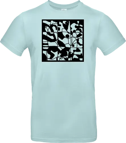 Fair and Square_Head - Patterns, black, random, graphic, streetwear graphic, artsy shirt, linocut art, Holzschnitt, handmade aesthetic, urban wear, illustration, graphic tee, artistic tee, indie ästhetik, boho vibe - Standard T-Shirt