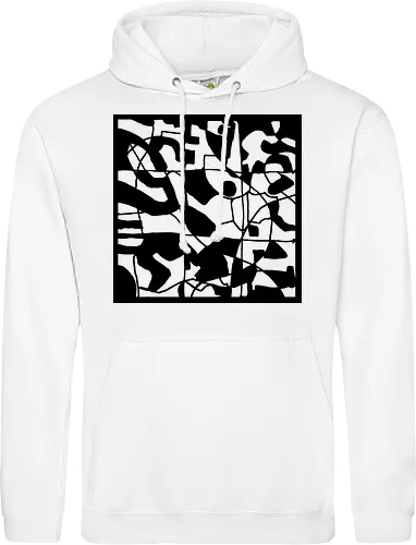 Fair and Square_Head - Patterns, black, random, graphic, streetwear graphic, artsy shirt, linocut art, Holzschnitt, handmade aesthetic, urban wear, illustration, graphic tee, artistic tee, indie ästhetik, boho vibe - Standard Hoodie