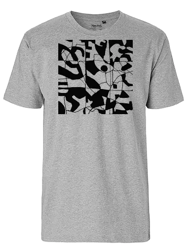 Fair and   1 - Patterns, black, random, graphic, streetwear graphic, artsy shirt, linocut art, Holzschnitt, handmade aesthetic, urban wear, illustration, graphic tee, artistic tee, indie ästhetik, boho vibe - Fairtrade T-Shirt