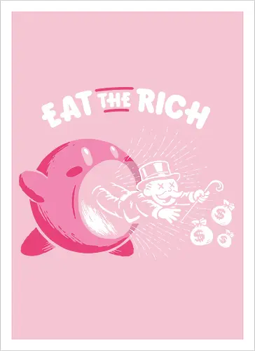 Eat The Rich - Eat The Rich, anti capitalism, funny, monopoly, billionaires - Kunstdruck