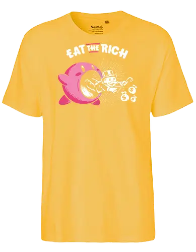 Eat The Rich - Eat The Rich, anti capitalism, funny, monopoly, billionaires - Fairtrade T-Shirt