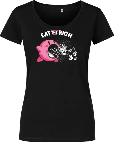 Eat The Rich - Eat The Rich, anti capitalism, funny, monopoly, billionaires - Damen T-Shirt