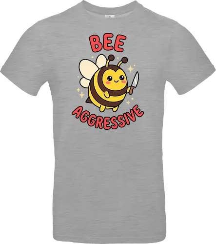 Bee Aggressive: The Killer Bee - funny bee shirt, bee aggressive graphic tee, kawaii animal streetwear, cute but psycho clothing, knife wielding animal design, ironic meme apparel, dark humor fashion, chubby bee merch, quirky graphic tee, funny insect pun shirt - Standard T-Shirt