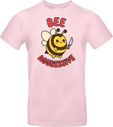 Bee Aggressive: The Killer Bee - funny bee shirt, bee aggressive graphic tee, kawaii animal streetwear, cute but psycho clothing, knife wielding animal design, ironic meme apparel, dark humor fashion, chubby bee merch, quirky graphic tee, funny insect pun shirt - Standard T-Shirt