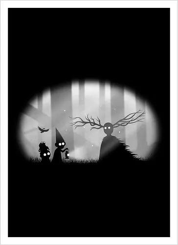Dunkler Wald - Eine Begegnung Jenseits der Schatten - leuchtende Augen, dunkle Kreatur, Indie Horror, monochrome Kunst, Gothic Fantasy, Dark Illustration, mystische Welt, Horror Kunst, Dark Crossover, dunkler Wald, Silhouetten Kunst, Dark Fantasy, Psychologischer Horror, Geek Kunst, mystischer Wald - Kunstdruck
