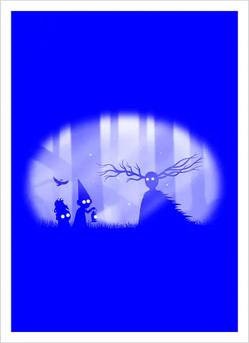 Dunkler Wald - Eine Begegnung Jenseits der Schatten - leuchtende Augen, dunkle Kreatur, Indie Horror, monochrome Kunst, Gothic Fantasy, Dark Illustration, mystische Welt, Horror Kunst, Dark Crossover, dunkler Wald, Silhouetten Kunst, Dark Fantasy, Psychologischer Horror, Geek Kunst, mystischer Wald - Kunstdruck