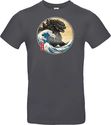 The Great Kaiju off Kanagawa - anime, manga, japan, japanese art, Kaiju, Kaiju, great wave off kanagawa - Standard T-Shirt