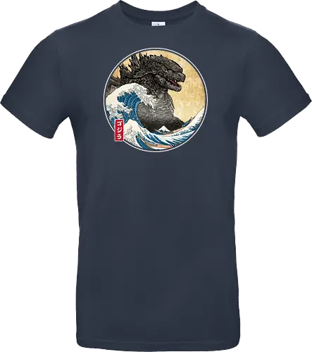 The Great Kaiju off Kanagawa - anime, manga, japan, japanese art, Kaiju, Kaiju, great wave off kanagawa - Standard T-Shirt
