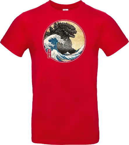 The Great Kaiju off Kanagawa - anime, manga, japan, japanese art, Kaiju, Kaiju, great wave off kanagawa - Standard T-Shirt