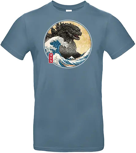 The Great Kaiju off Kanagawa - anime, manga, japan, japanese art, Kaiju, Kaiju, great wave off kanagawa - Standard T-Shirt