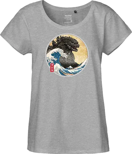 The Great Kaiju off Kanagawa - anime, manga, japan, japanese art, Kaiju, Kaiju, great wave off kanagawa - Fairtrade Girl Shirt