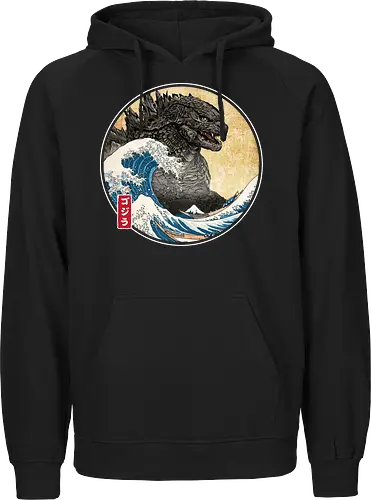 The Great Kaiju off Kanagawa - anime, manga, japan, japanese art, Kaiju, Kaiju, great wave off kanagawa - Fairtrade Hoodie