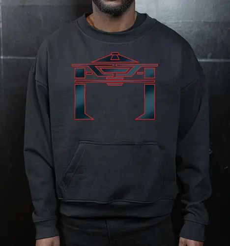 Recognizer from Classic 80s Movie about a Video Game - 80s movies, arcade, classic movies, computer, developer, gamer, gaming, geek, hacker, hacking, nerd, programmer, retro, vintage, 80s video games - Cropped Sweatshirt