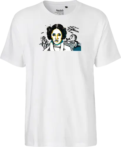 May the Fourth (c) - May the Fourth, Space Opera, prinzessin lea, streetwear graphic, artsy shirt, linocut art, Holzschnitt, handmade aesthetic, urban wear, illustration, graphic tee, artistic tee, indie ästhetik, boho vibe - Fairtrade T-Shirt