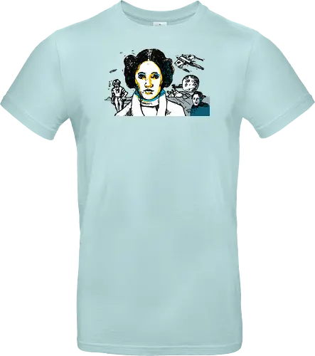 May the Fourth (c) - May the Fourth, Space Opera, prinzessin lea, streetwear graphic, artsy shirt, linocut art, Holzschnitt, handmade aesthetic, urban wear, illustration, graphic tee, artistic tee, indie ästhetik, boho vibe - Standard T-Shirt