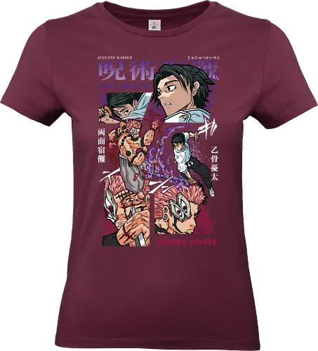 Yuta vs Sukuna Final Curse JJK - Yuta Okkotsu, Ryomen Sukuna, Jujutsu, final battle, cursed clash, dark anime art, manga fan gift, otaku apparel - Standard T-Shirt (Frauen)
