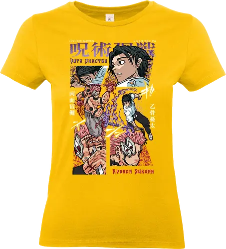 Yuta vs Sukuna Final Curse JJK - Yuta Okkotsu, Ryomen Sukuna, Jujutsu, final battle, cursed clash, dark anime art, manga fan gift, otaku apparel - Standard T-Shirt (Frauen)