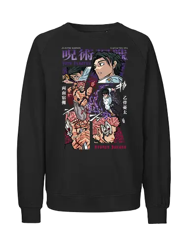 Yuta vs Sukuna Final Curse JJK - Yuta Okkotsu, Ryomen Sukuna, Jujutsu, final battle, cursed clash, dark anime art, manga fan gift, otaku apparel - Fairtrade Sweatshirt