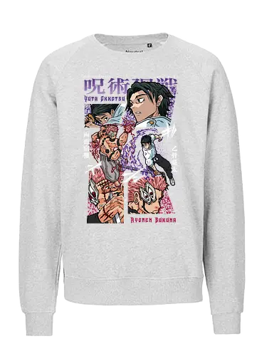 Yuta vs Sukuna Final Curse JJK - Yuta Okkotsu, Ryomen Sukuna, Jujutsu, final battle, cursed clash, dark anime art, manga fan gift, otaku apparel - Fairtrade Sweatshirt