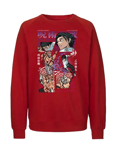 Yuta vs Sukuna Final Curse JJK - Yuta Okkotsu, Ryomen Sukuna, Jujutsu, final battle, cursed clash, dark anime art, manga fan gift, otaku apparel - Fairtrade Sweatshirt