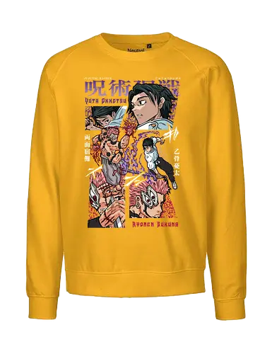 Yuta vs Sukuna Final Curse JJK - Yuta Okkotsu, Ryomen Sukuna, Jujutsu, final battle, cursed clash, dark anime art, manga fan gift, otaku apparel - Fairtrade Sweatshirt