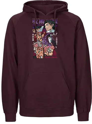 Yuta vs Sukuna Final Curse JJK - Yuta Okkotsu, Ryomen Sukuna, Jujutsu, final battle, cursed clash, dark anime art, manga fan gift, otaku apparel - Fairtrade Hoodie