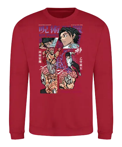 Yuta vs Sukuna Final Curse JJK - Yuta Okkotsu, Ryomen Sukuna, Jujutsu, final battle, cursed clash, dark anime art, manga fan gift, otaku apparel - Sweatshirt