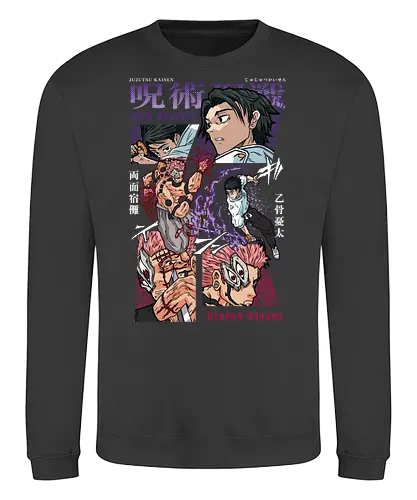 Yuta vs Sukuna Final Curse JJK - Yuta Okkotsu, Ryomen Sukuna, Jujutsu, final battle, cursed clash, dark anime art, manga fan gift, otaku apparel - Sweatshirt