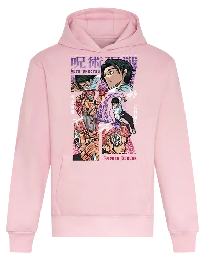 Yuta vs Sukuna Final Curse JJK - Yuta Okkotsu, Ryomen Sukuna, Jujutsu, final battle, cursed clash, dark anime art, manga fan gift, otaku apparel - Heavyweight Hoodie