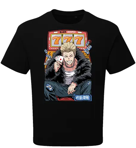 Hakari JJK Jackpot Energy - Hakari Kinji, Jujutsu, casino vibes, dark anime, otaku gift, anime fan, bold graphic, shonen - Oversize T-Shirt