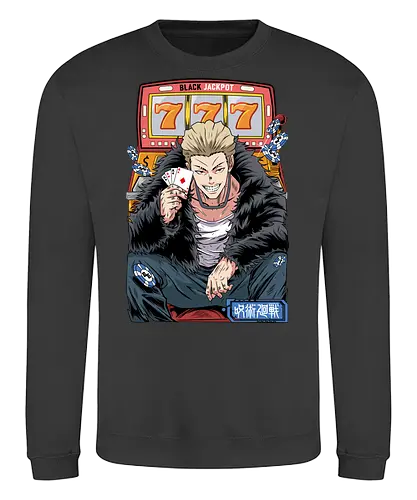 Hakari JJK Jackpot Energy - Hakari Kinji, Jujutsu, casino vibes, dark anime, otaku gift, anime fan, bold graphic, shonen - Sweatshirt