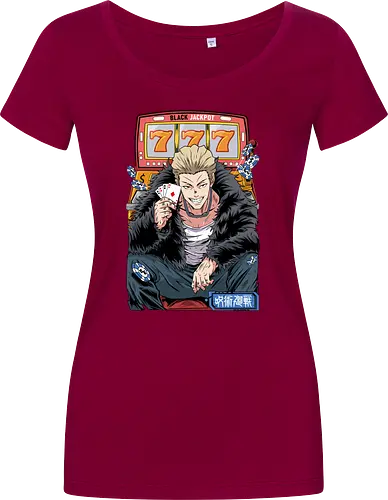 Hakari JJK Jackpot Energy - Hakari Kinji, Jujutsu, casino vibes, dark anime, otaku gift, anime fan, bold graphic, shonen - Damen T-Shirt