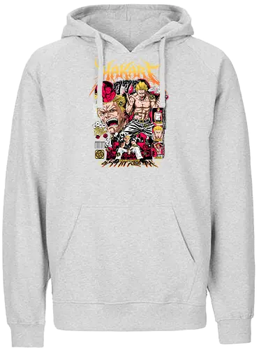 Hakari Kinji Unstoppable Fever - Hakari, JJK manga, print file, aggressive style, weeb gift, anime merchandise, metal aesthetic, jujutsu sorcerer - Fairtrade Hoodie