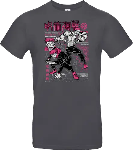 Itadori and Sukuna King of Curses - Sukuna, Yuji Itadori, dark fantasy, jujutsu kaisen art, anime otaku, villain energy, pink aesthetic, shonen battle - Standard T-Shirt