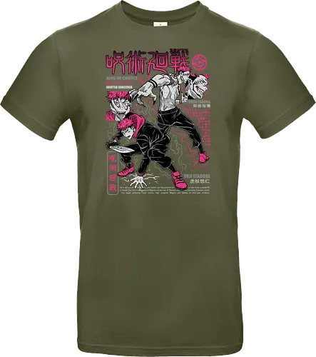 Itadori and Sukuna King of Curses - Sukuna, Yuji Itadori, dark fantasy, jujutsu kaisen art, anime otaku, villain energy, pink aesthetic, shonen battle - Standard T-Shirt