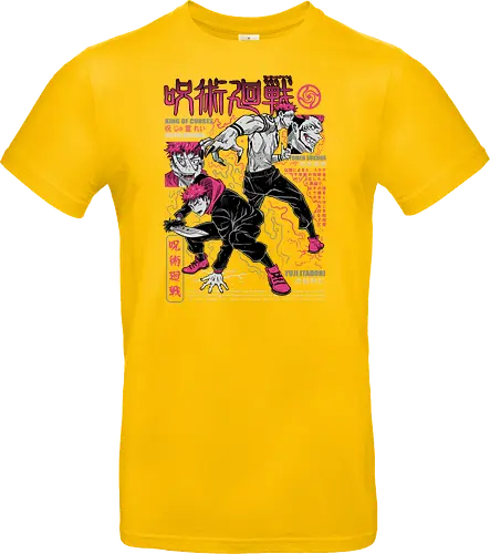 Itadori and Sukuna King of Curses - Sukuna, Yuji Itadori, dark fantasy, jujutsu kaisen art, anime otaku, villain energy, pink aesthetic, shonen battle - Standard T-Shirt