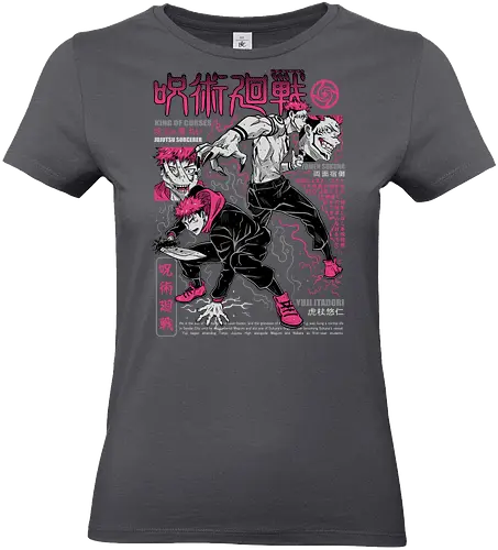 Itadori and Sukuna King of Curses - Sukuna, Yuji Itadori, dark fantasy, jujutsu kaisen art, anime otaku, villain energy, pink aesthetic, shonen battle - Standard T-Shirt (Frauen)