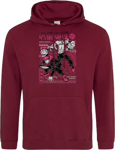 Itadori and Sukuna King of Curses - Sukuna, Yuji Itadori, dark fantasy, jujutsu kaisen art, anime otaku, villain energy, pink aesthetic, shonen battle - Standard Hoodie