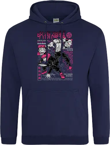 Itadori and Sukuna King of Curses - Sukuna, Yuji Itadori, dark fantasy, jujutsu kaisen art, anime otaku, villain energy, pink aesthetic, shonen battle - Standard Hoodie