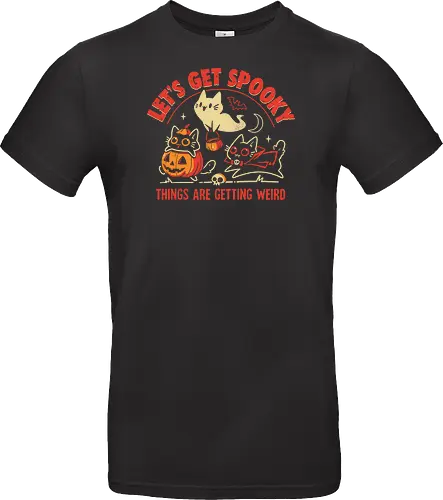 Get Spooky - Halloween Cats - halloween, cats, spooky, vampire, ghost, pumpkin, horror, trick or treat, weird, retro vintage, funny cats, gothic, cute - Standard T-Shirt